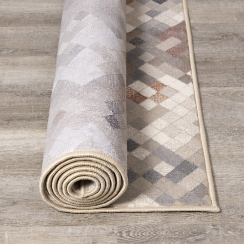 Corrigan Studio® Abbey Geometric Cream/Gray Area Rug Wayfair